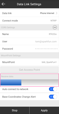 SurPad NTRIP Connection